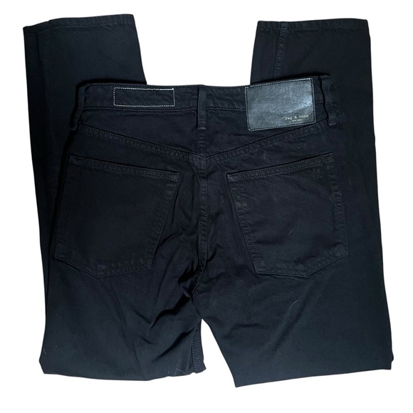 Rag & Bone Maya High Waist Ankle Slim Straight Leg Jeans Womens US 25 Black - Picture 2 of 8
